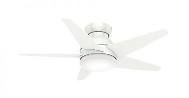 Casablanca 59018 Isotope Ceiling Fan with Five Snow White Blades