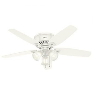 Hunter 53326 52-inch Builder Low Profile Ceiling Fan with Light