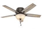 Hunter 53342 Casual Donegan Onyx Bengal Ceiling Fan with light