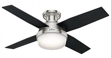Hunter 59243 Dempsey Low-Profile With Light Brushed Nickel Ceiling Fan