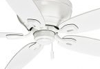 Casablanca 54 inch Ceiling Fan Snow White - Low Profile Design