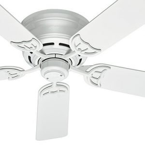 Hunter Fan 52-inch Low Profile Traditional Ceiling Fan in White