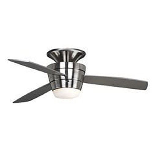 Harbor Breeze Mazon 44-in Brushed-Nickel Flush Mount Indoor Ceiling Fan