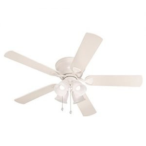 Harbor Breeze Centreville 52-in White Flush Mount Indoor Ceiling Fan