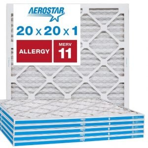 Aerostar Allergen & Pet Dander 20x20x1 MERV 11 Pleated Air Filter