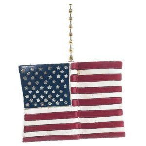 USA Patriotic American Flag Fan Pull Decorative Light Chain