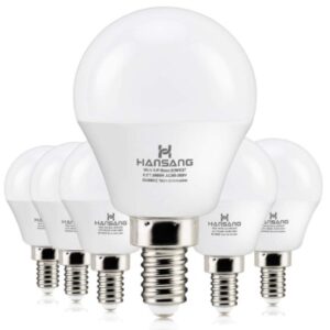 Hansang LED Bulbs Light E12 Screw Base Candelabra Round Bulb