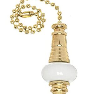 Harbor Breeze White and Brass Pull Chain