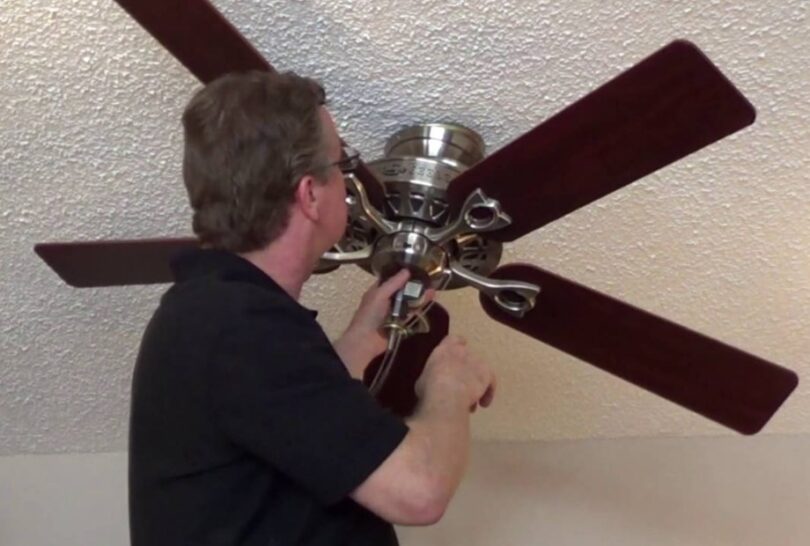 how to remove a flush mount ceiling fan