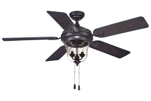 The Lanyard Bronze Damp-Rated Ceiling Fan