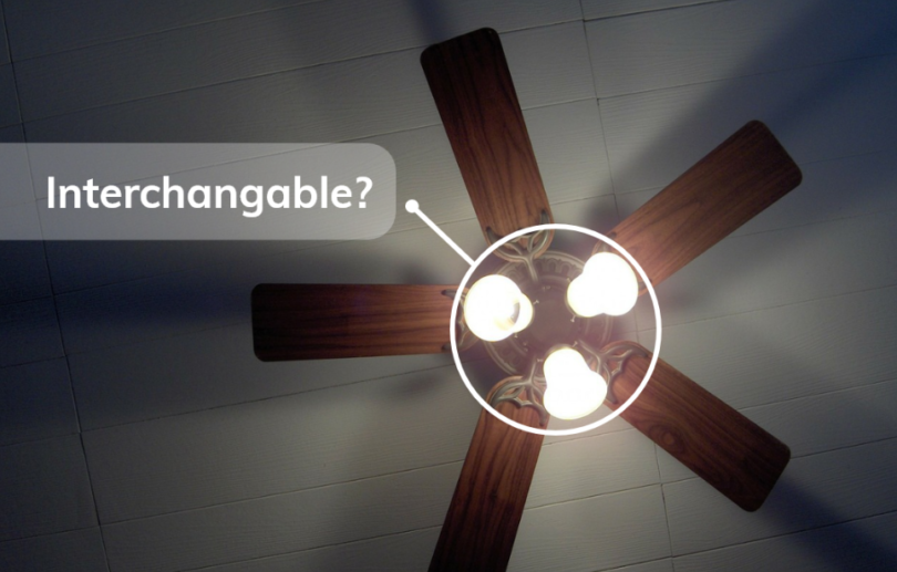 are ceiling fan light kits interchangeable