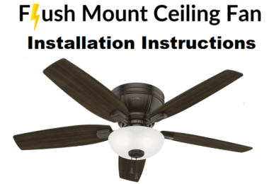 how to install a flush mount ceiling fan