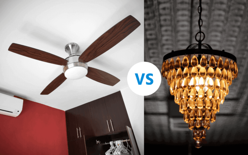 ceiling fan vs chandelier